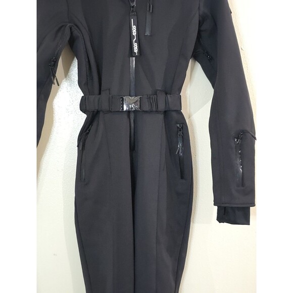 ASOS 4505 Ski & Snow Black Ski Suit Water Repellant Skinny Leg Belted Size 4 - Picture 6 of 16